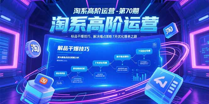 淘系高阶运营-第70期，标品干爆技巧，解决难点策略，大佬操盘方法-创新Ovo