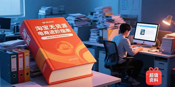淘宝无货源电商进阶指南，包含新人课、进阶课，配套资料，蓝海选品等-创新Ovo