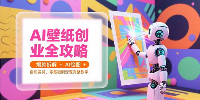 AI壁纸创业全攻略，爆款拆解+AI绘图+自动发货，零基础到变现完整教学-创新Ovo
