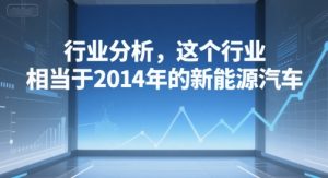 付费文章：行业分析，这个行业，相当于2014年的新能源汽车-创新Ovo
