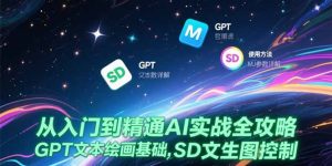 从入门到精通AI实战全攻略,GPT文本绘画基础,MJ参数详解,SD文生图控制-创新Ovo