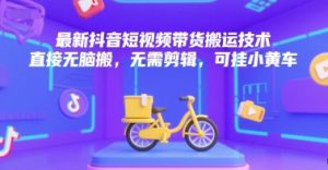 最新抖音短视频带货搬运技术，直接无脑搬，无需剪辑，可挂小黄车-创新Ovo
