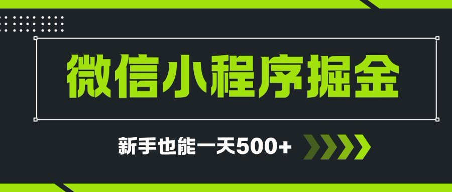 微信小程序自撸广告项目，0投资暴力玩法，新手小白一天轻松500+-创新Ovo