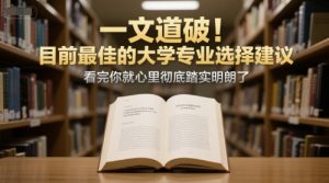 付费文章：一文道破！目前最佳的大学专业选择建议，看完你就心里彻底踏实明朗了-创新Ovo
