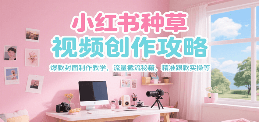小红书种草视频创作攻略，爆款封面制作教学 ，流量截流秘籍 ，精准跟款实操等-创新Ovo