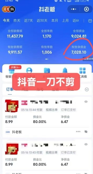 抖音短视频一刀不剪带货，不剪辑，不直播，每天发个视频，等着出单获取带货佣金-创新Ovo
