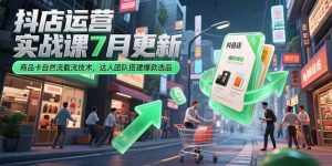 抖店运营实战课7月更新,商品卡自然流截流技术,达人团队搭建爆款选品-创新Ovo