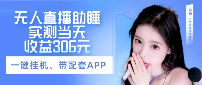 无人直播助睡、实测当天变现306元、一键挂机即可-创新Ovo