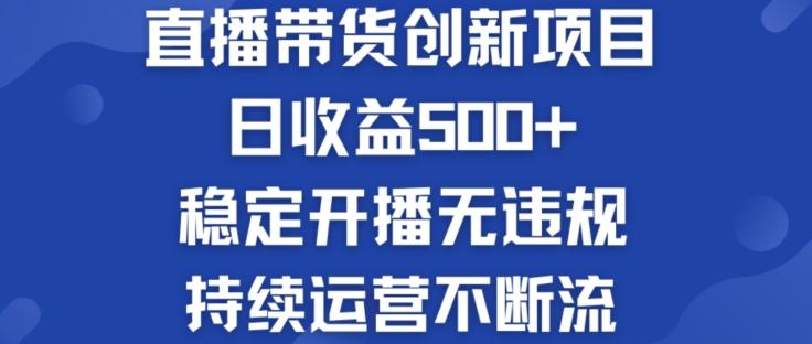 淘宝无人直播带货创新项目：日收益500+  稳定开播无违规  持续运营不断流【揭秘】-创新Ovo