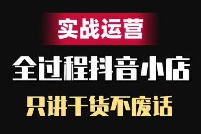 抖音小店精细化实战运营，只讲干货不废话-创新Ovo