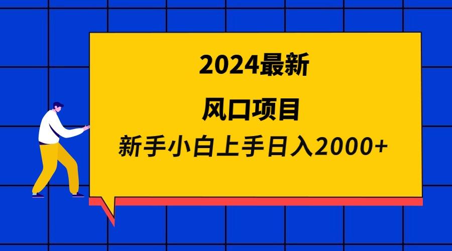 (9483期)2024最新风口项目 新手小白日入2000+-创新Ovo