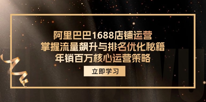 阿里巴巴1688店铺运营，掌握流量飙升与排名优化秘籍 年销百万核心运营策略-创新Ovo