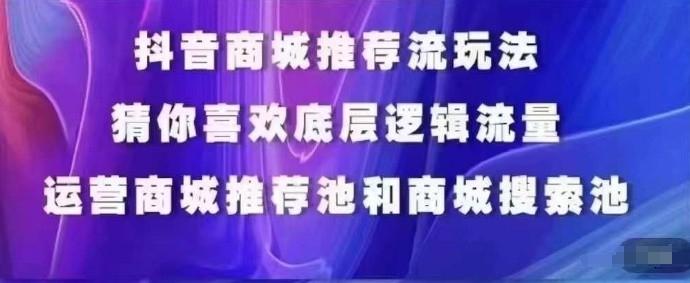 抖音商城运营课程，猜你喜欢入池商城搜索商城推荐人群标签覆盖-创新Ovo