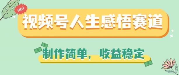 视频号人生感悟赛道，制作简单，收益稳定【揭秘】-创新Ovo