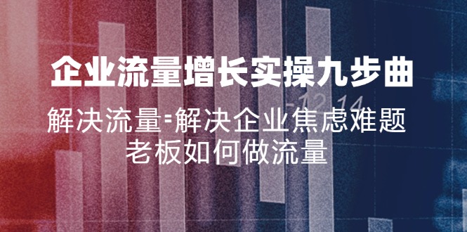 企业流量增长实战九步曲，解决流量=解决企业焦虑难题，老板如何做流量-创新Ovo