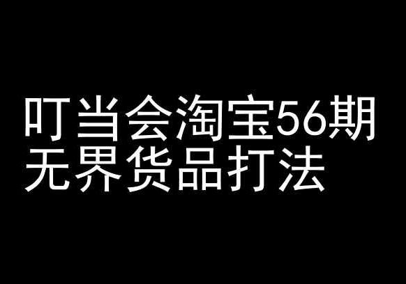 叮当会淘宝56期：无界货品打法-淘宝开店教程-创新Ovo