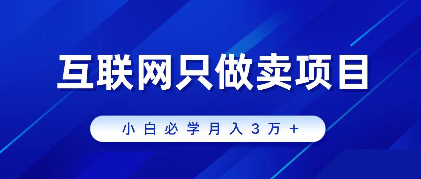 (9623期)互联网的尽头就是卖项目，被割过韭菜的兄弟们必看！轻松月入三万以上！-创新Ovo