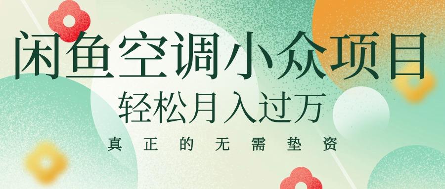 闲鱼卖空调小众项目 轻松月入过万 真正的无需垫资金-创新Ovo