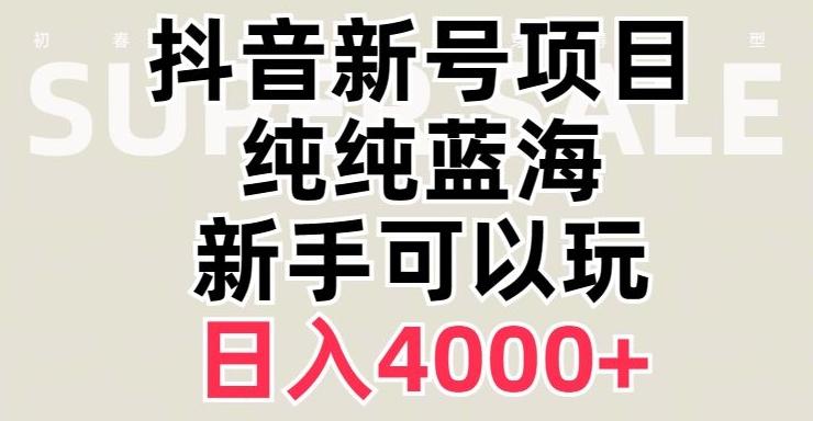 抖音蓝海赛道，必须是新账号，日入4000+【揭秘】-创新Ovo