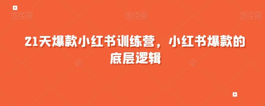 21天爆款小红书训练营，小红书爆款的底层逻辑-创新Ovo