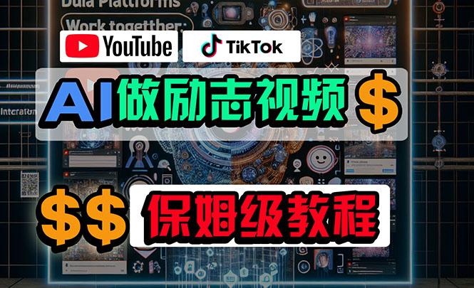 利用AI制作励志视频，在YouTube和TikTok赚钱，小白可做(附工具-创新Ovo