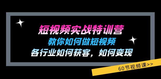短视频实战特训营：教你如何做短视频，各行业如何获客，如何变现 (60节)-创新Ovo