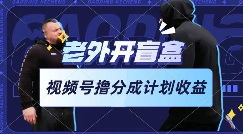老外开盲盒视频，撸视频号分成计划收益，每天只需一小时，新手小白轻松上手【揭秘】-创新Ovo