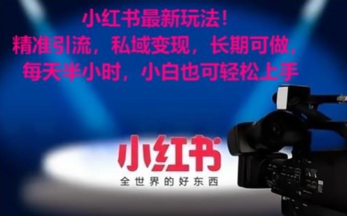 小红书最新玩法！精准引流，私域变现，长期可做，每天半小时，小白也可轻松上手【揭秘】-创新Ovo