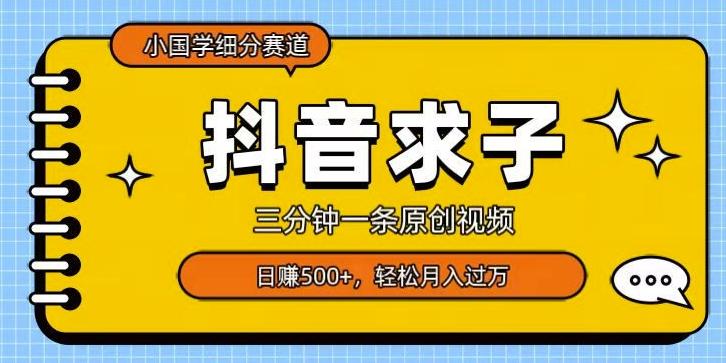 小国学细分赛道，三分钟一条原创视频，日赚500+，可矩阵复制-创新Ovo
