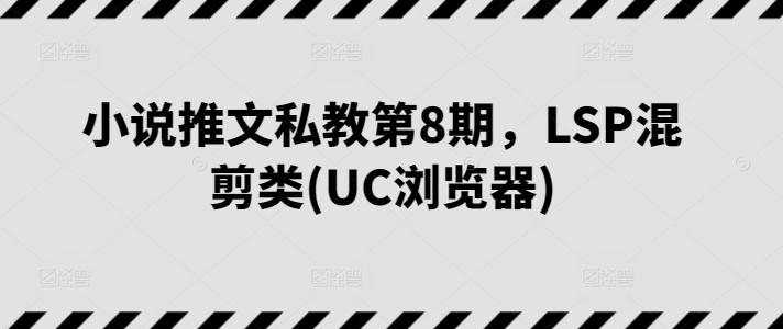 小说推文私教第8期，LSP混剪类(UC浏览器)-创新Ovo