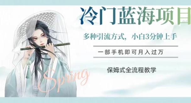 冷门蓝海项目，操作简单，小白3分钟上手，多种引流方式，保姆式全流程教学【揭秘】-创新Ovo