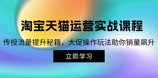 淘宝&天猫运营实战课程，传授流量提升秘籍，大促操作玩法助你销量飙升-创新Ovo