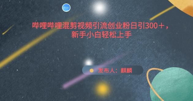 哔哩哔哩混剪视频引流创业粉日引300+，新手小白轻松上手【揭秘】-创新Ovo