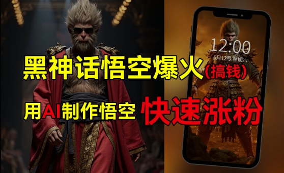 黑神话悟空爆火，已有人利用这波热点变现几十万，普通人也可用AI蹭上这波热度搞钱，有多重变现方法-创新Ovo