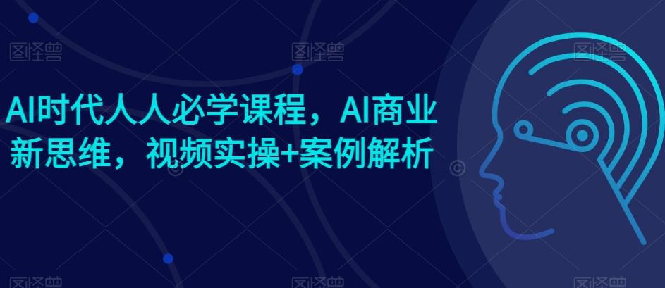 AI时代人人必学课程，AI商业新思维，视频实操+案例解析【赠AI商业爆款案例】-创新Ovo