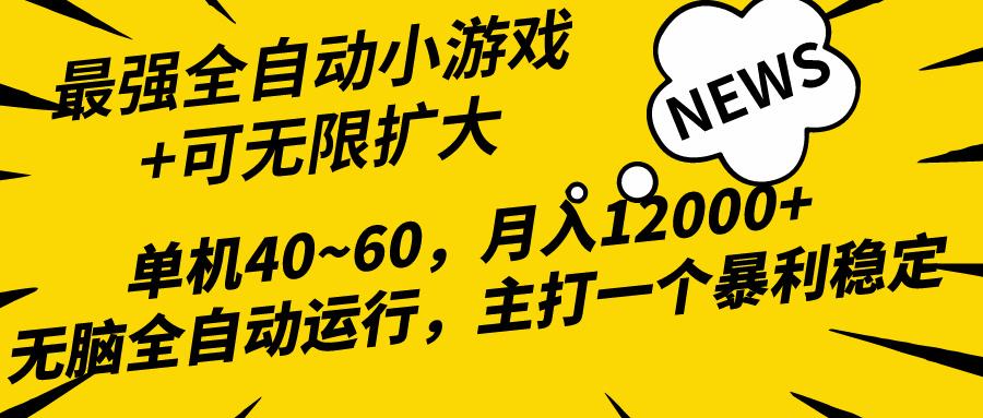 (10046期)2024最新全网独家小游戏全自动，单机40~60,稳定躺赚，小白都能月入过万-创新Ovo