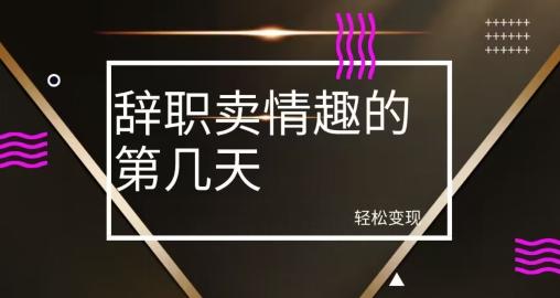 冷门赛道，辞职卖情趣的第几天，超暴力项目-创新Ovo