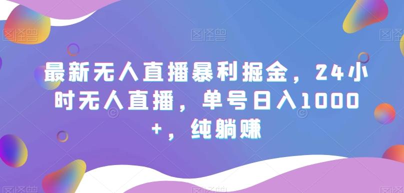 最新无人直播暴利掘金，24小时无人直播，单号日入1000+，纯躺赚-创新Ovo