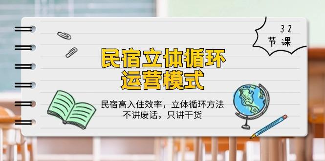 民宿 立体循环运营模式：民宿高入住效率，立体循环方法，只讲干货(32节-创新Ovo