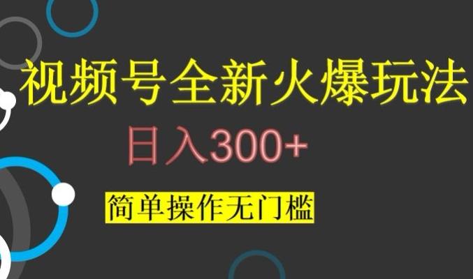 视频号最新爆火玩法，日入300+，简单操作无门槛【揭秘】-创新Ovo