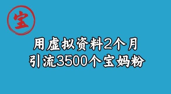 宝哥虚拟资料项目，2个月引流3500个宝妈粉-创新Ovo