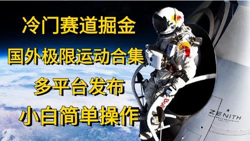 冷门赛道掘金，国外极限运动视频合集，多平台发布，小白简单操作-创新Ovo