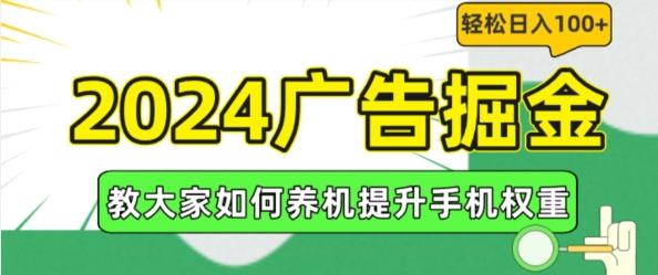 2024广告掘金，教大家如何养机提升手机权重，轻松日入100+【揭秘】-创新Ovo