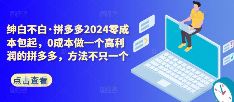 拼多多2024零成本包起，0成本做一个高利润的拼多多，方法不只一个-创新Ovo