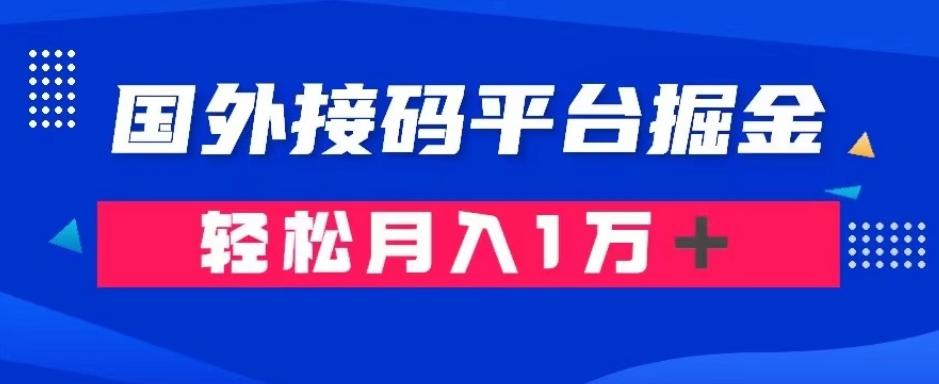 通过国外接码平台掘金：成本1.3，利润10＋，轻松月入1万＋【揭秘】-创新Ovo