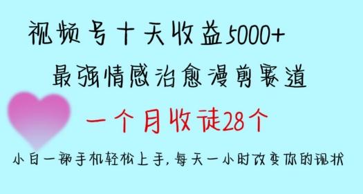 十天收益5000+，多平台捞金，视频号情感治愈漫剪，一个月收徒28个，小白一部手机轻松上手【揭秘】-创新Ovo