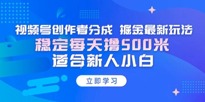 【蓝海项目】视频号创作者分成 掘金最新玩法 稳定每天撸500米 适合新人小白-创新Ovo