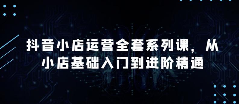抖音小店运营全套系列课，全新升级，从小店基础入门到进阶精通，系统掌握月销百万小店的核心秘密-创新Ovo