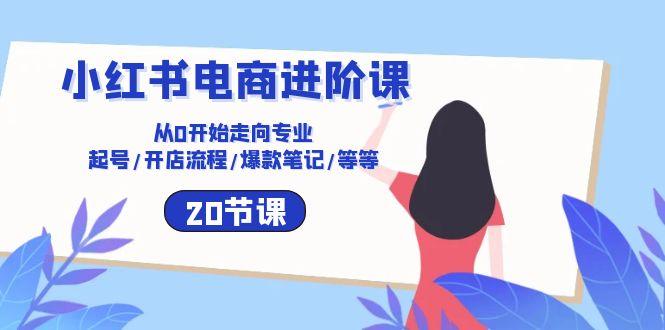 小红书电商进阶课：从0开始走向专业 起号/开店流程/爆款笔记/等等(20节-创新Ovo
