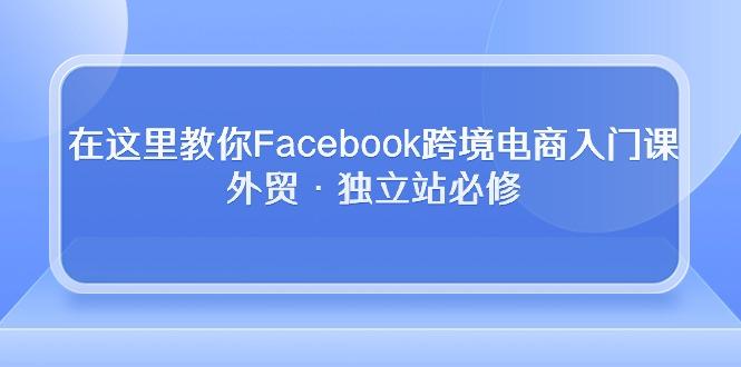 在这里教你Facebook跨境电商入门课，外贸·独立站必修-创新Ovo